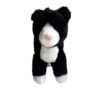 Douglas "Snippy" Black and White Tuxedo Cat Plush Standing Pose #4092 6.5"